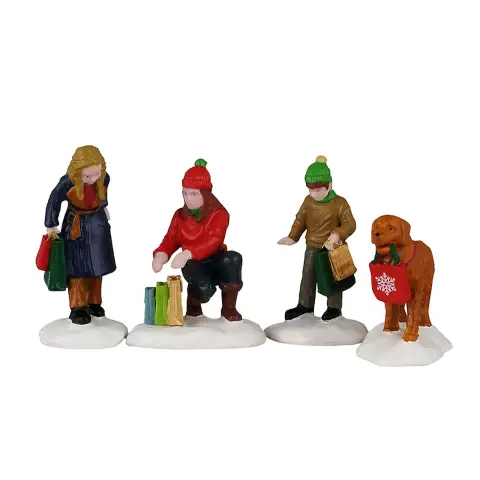 Natale Festive Holiday Shoppers Set Of 4