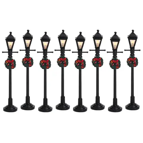 Natale Gas Lantern Street Lamp Set Of 8 B/O (4.5V)