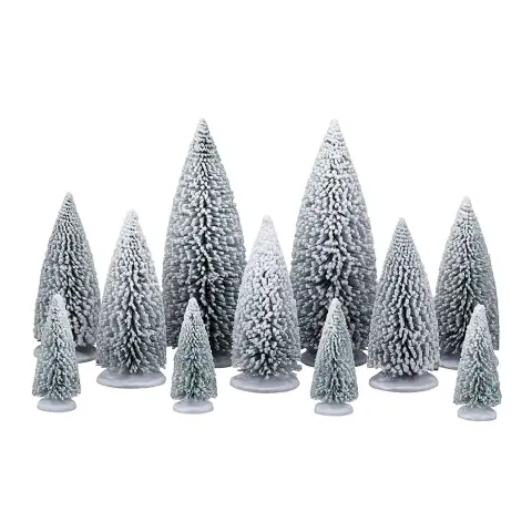 Natale White Pine Trees Set Of 11