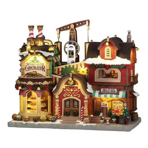 Natale The Holly Jolly Chocolatier & Mrs. Claus Coffee Shop Incl. Adap.74254 550 Ma