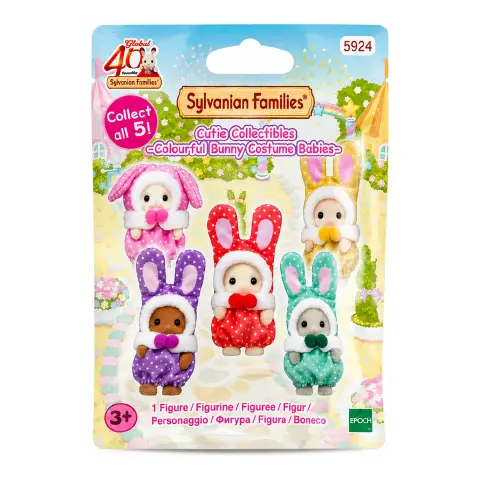 Sylvanian Families Cutie Collectibles - Bebè Coniglio Con Costume Colorato