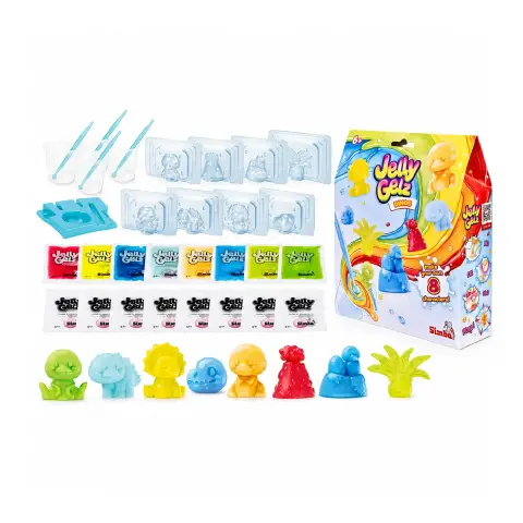 Simba Jelly Gelz Dinos Kit Creativo 8 Dinosauri in Gel