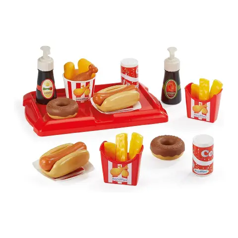 Set Giocattolo Fast Food per Bambini 25 Pezzi