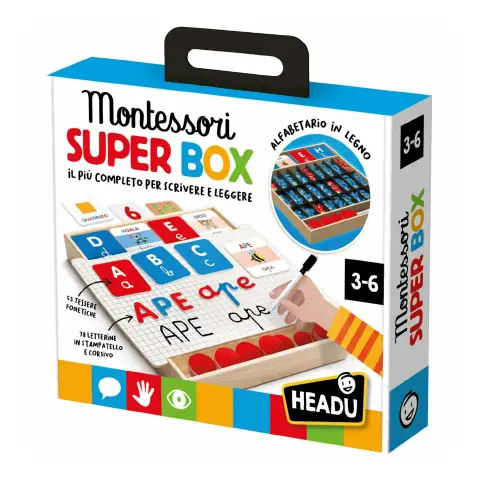 Montessori Super Box Leggere E Scrivere Headu