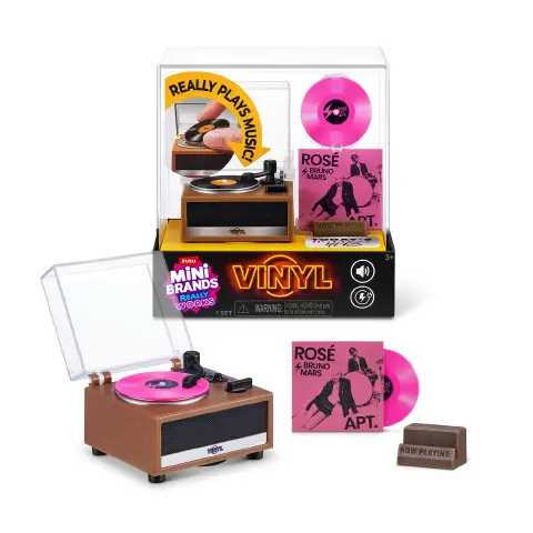Mini Brands Vinyl Playset Con Giradischi Funzionante