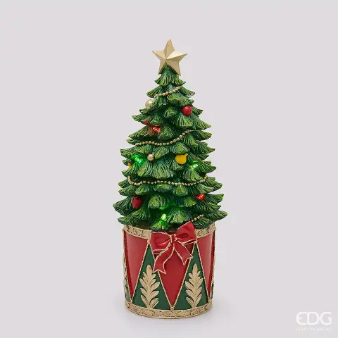 EDG Albero LED con Tamburo Natale H37 cm