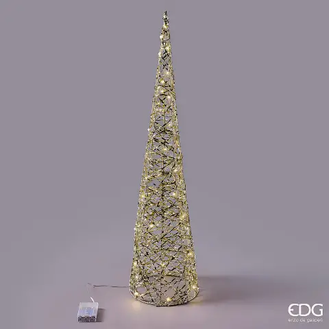 EDG Albero LED Stripes Cono 40 MicroLED H80 cm Oro