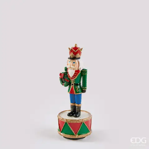 EDG Carillon Soldatino Schiaccianoci Natale H22 cm