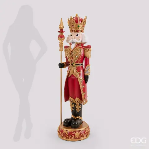 EDG Soldatino Natale LED e Musica H153 cm Rosso Oro