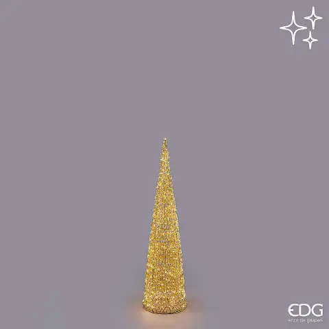 Natale Albero Led Curly Cono 720microled H.120 D.30 Ip44 C6 Gold