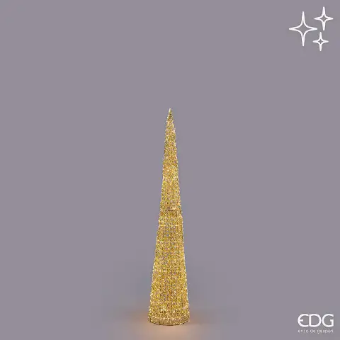 Natale Albero Led Curly Cono 1440microled H.150 D.28 Ip44 C6 Gold