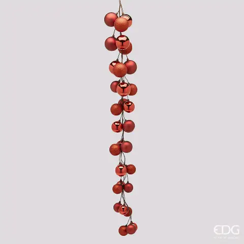 Natale Festone con Palle X33 da Appendere H.120 C6 Red