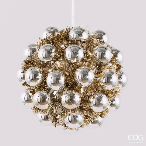Natale Addobbo Palla con Palle D.20 C6 Champagne