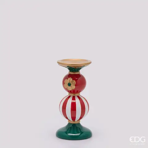 Natale Portacandela Sfere H.23 D.11 C6 Green Red