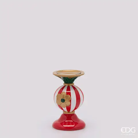Natale Portacandela Sfera H.18 D.11 C6 Green Red