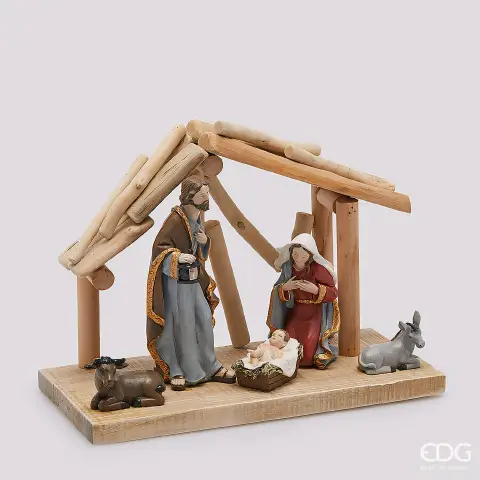 Natale Natività H.22 L.32 L.15 C4 Multicolor