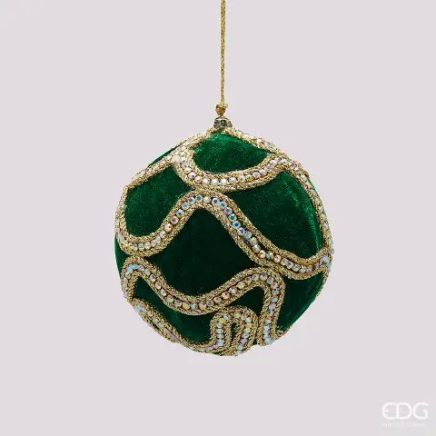 Natale Addobbo Palla Decogemme D.10 C4 Green Gold