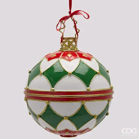 Natale Decoro Xmas Palla H.40 D.31 C6 Green Red
