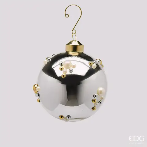 Natale Addobbo Palla Bolle D.10 C6 Silver