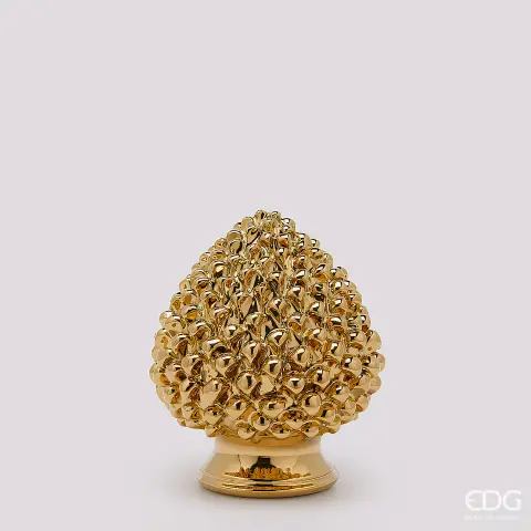 Natale Decoro Pigna H.25 D.19.5 C4 Gold