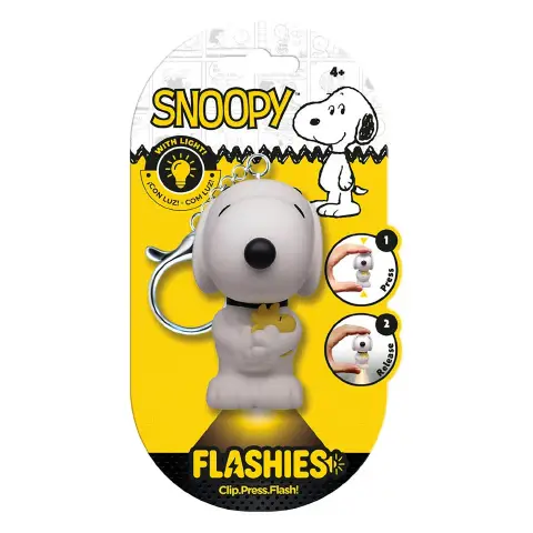 Peanuts Snoopy Flashies Portachiavi 3D con Torcia LED