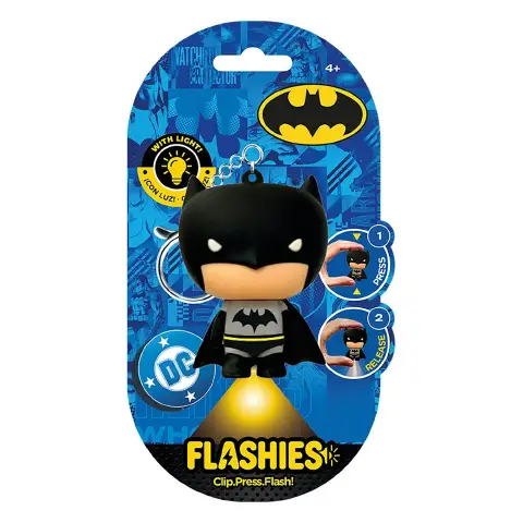 Portachiavi con personaggio 3D e torcia LED - Batman