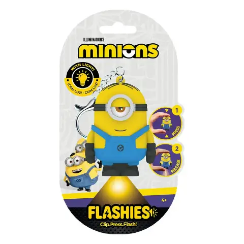 Minions Flashies Portachiavi 3D con Torcia LED