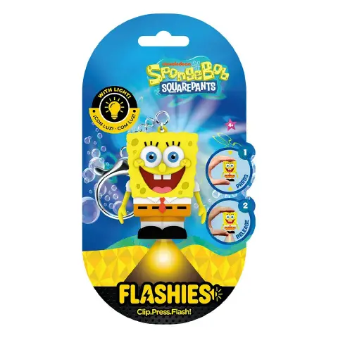 SpongeBob Flashies Portachiavi 3D con Torcia LED