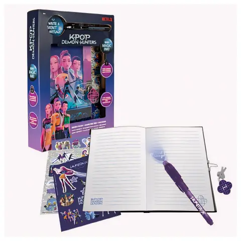 K-Pop Demon Hunters Diario Segreto con Penna Magica
