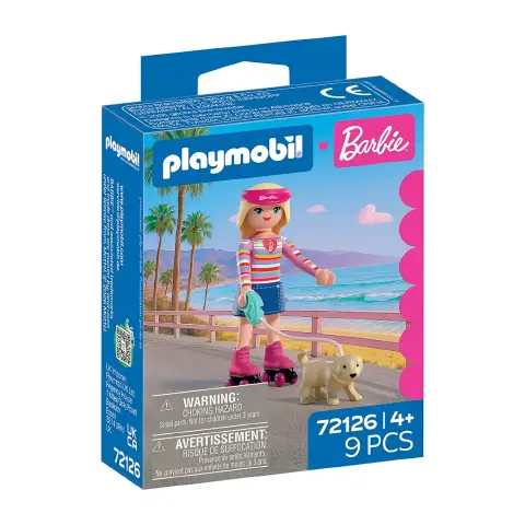 Playmobil 72126 x Barbie Malibu con Taffy e Pattini a Rotelle