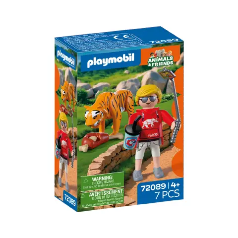 Playmobil 72089 Zoo Tigre e Visitatore con Accessori