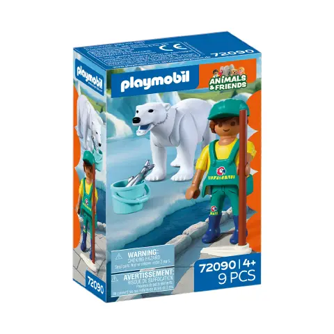 Playmobil 72090 Zoo Orso Polare e Guardiano con Accessori