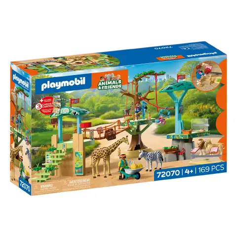 Playmobil 72070 Zoo Parco Avventura con Animali e 3 Personaggi