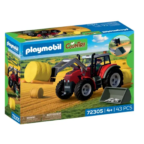Playmobil 72305 Grande Trattore con Balle di Fieno e Contadino