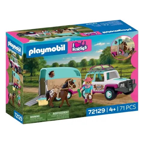 Playmobil 72129 Fuoristrada con Rimorchio per Cavalli e Cavallerizza