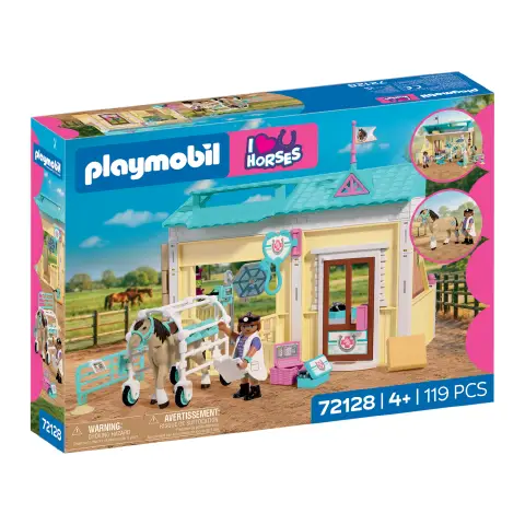 Playmobil 72128 Clinica Veterinaria con Cavallo, Veterinaria e Accessori