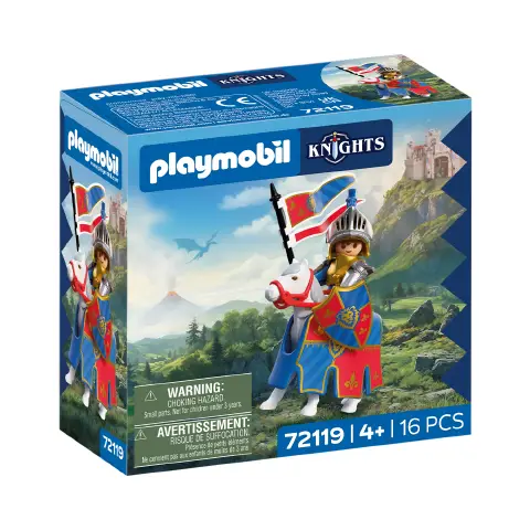 Playmobil 72119 Comandante dei Cavalieri del Leone con Cavallo e Armatura