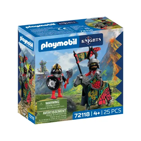 Playmobil 72118 Comandante dei Cavalieri del Drago con Cavallo