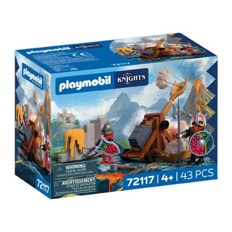 Playmobil 72117 Catapulta Cavalieri del Drago con 2 Cavalieri e Pietre