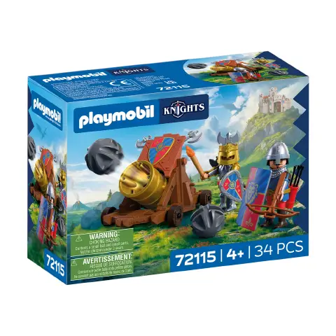 Playmobil 72115 Cavalieri del Leone Armati con Cannone e Accessori