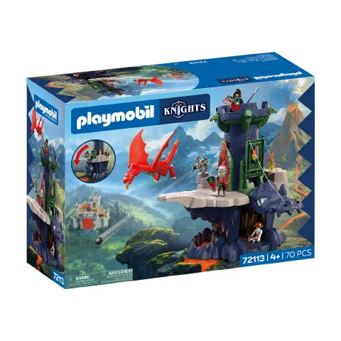 Playmobil 72113 Torre dei Cavalieri del Drago con Drago e 3 Personaggi