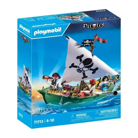 PLAYMOBIL Pirates Barca dei Pirati 71713 - 101 Pezzi