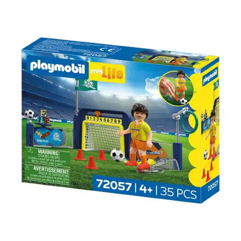 Playmobil 72057 Stazione di Allenamento Calcio con Porta e 2 Palloni