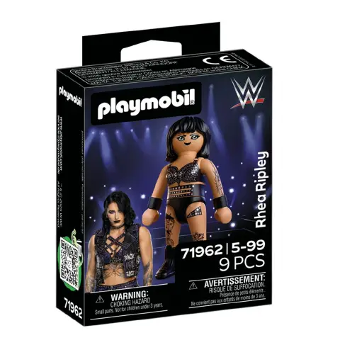 Playmobil 71962 WWE Rhea Ripley con Accessori Rimovibili e Supporto