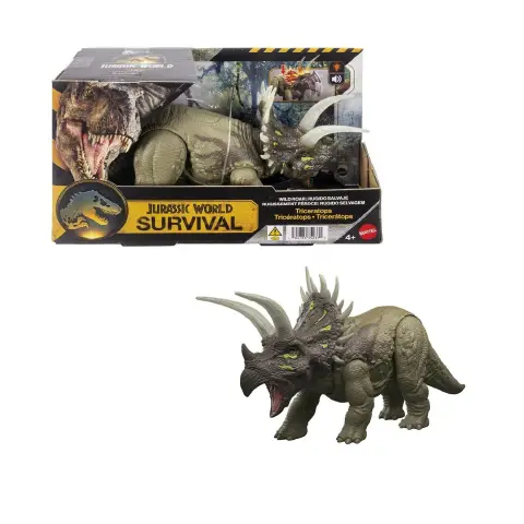 Jurassic World Survival Ruggito Selvaggio Triceratops JKL81