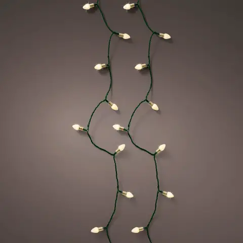 Luci di Natale LED Vintage 11,9 m 8 Funzioni Bianco Caldo