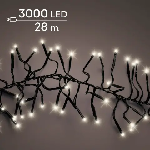 Luci di Natale LED Cluster 3000 LED 28 m 8 Funzioni