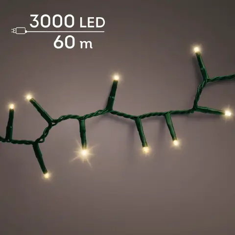 Luci di Natale LED Compatte 3000 LED 60 m 8 Funzioni