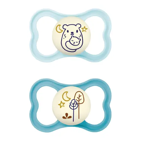Succhietto Air Night Silicone +6 Mesi Bambino – 2 Pezzi
