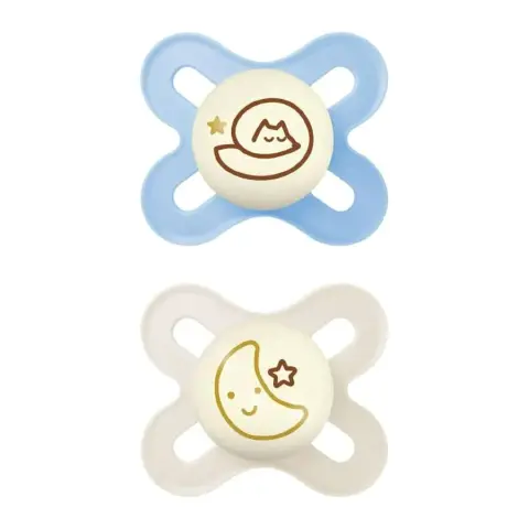 Succhietto Original Start Night Silicone 0-2 Mesi Bambino – 2 Pezzi